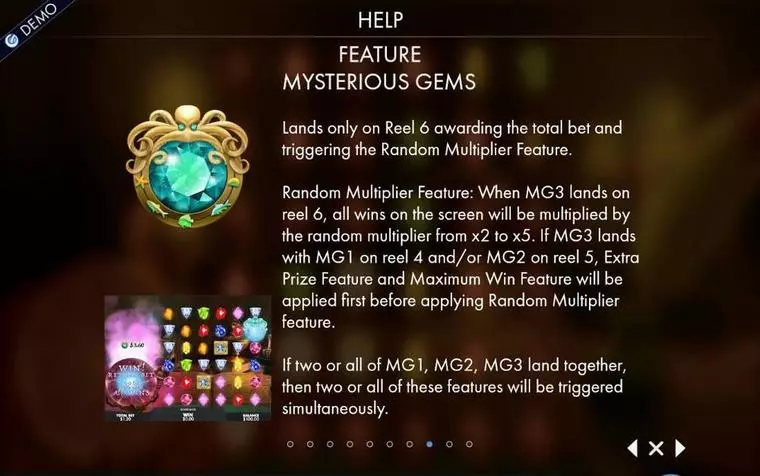  Bonus 2 at Mysterious Gems 6 Reel Mobile Real Slot created by Genesis