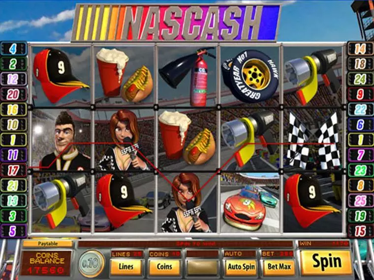  Main Screen Reels at Nascash 5 Reel Mobile Real Slot created by Saucify