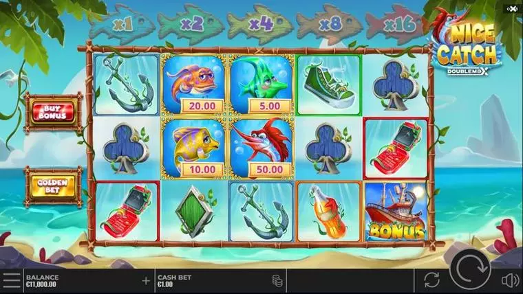 Main Screen Reels at Nice Catch DoubleMax 5 Reel Mobile Real Slot created by Yggdrasil