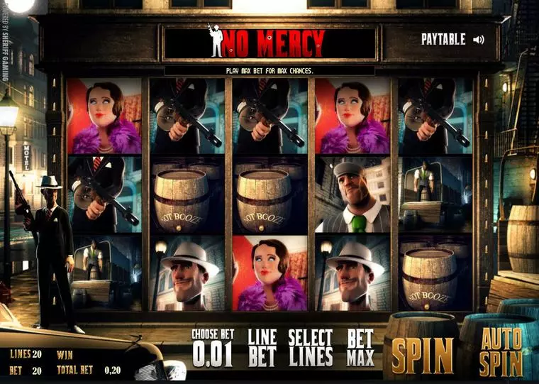  Main Screen Reels at No Mercy 5 Reel Mobile Real Slot created by Sheriff Gaming
