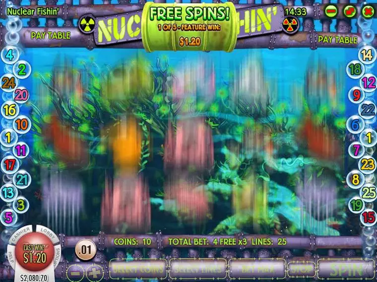  Bonus 2 at Nuclear Fishin 5 Reel Mobile Real Slot created by Rival
