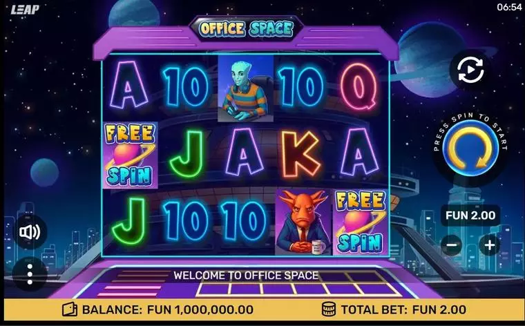   at Office Space 5 Reel Mobile Real Slot created by Leap Gaming