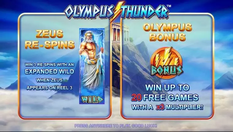  Info and Rules at Olympus Thunder 5 Reel Mobile Real Slot created by Nyx Interactive