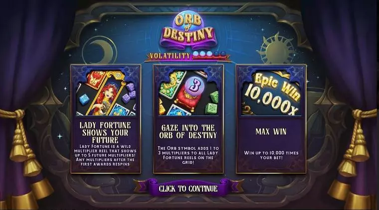  Info and Rules at Orb of Destiny 6 Reel Mobile Real Slot created by Hacksaw Gaming