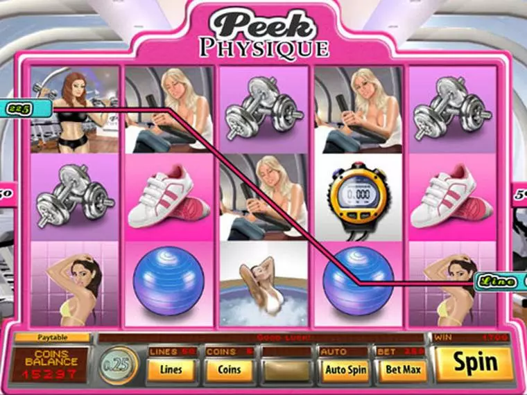  Main Screen Reels at Peak Physique 5 Reel Mobile Real Slot created by Saucify