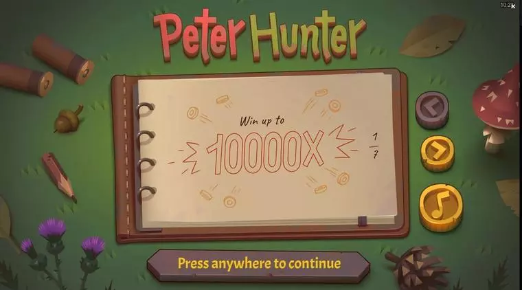  Introduction Screen at Peter Hunter 5 Reel Mobile Real Slot created by Peter&Sons