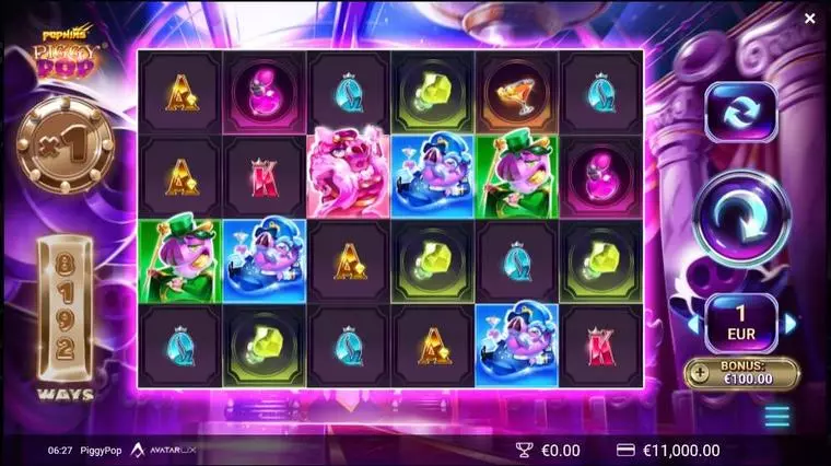  Main Screen Reels at PiggyPop 6 Reel Mobile Real Slot created by AvatarUX