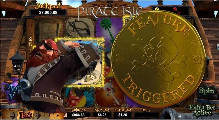  Bonus 2 at Pirate Isle - 3D 5 Reel Mobile Real Slot created by RTG