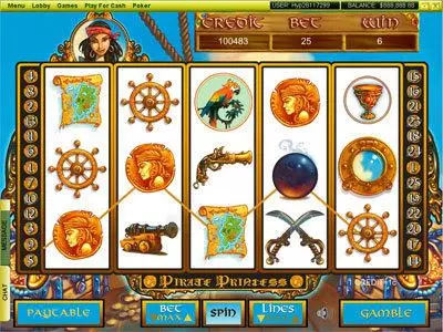  Main Screen Reels at Pirate Princess 5 Reel Mobile Real Slot created by Player Preferred