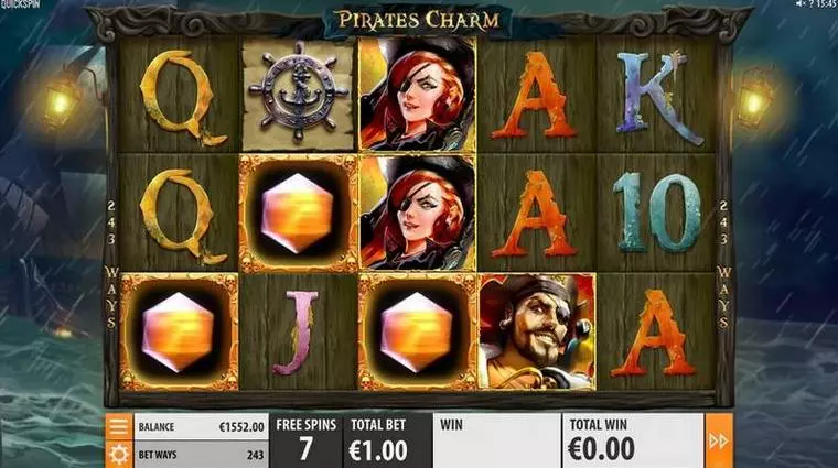 Info and Rules at Pirates Charm 5 Reel Mobile Real Slot created by Quickspin