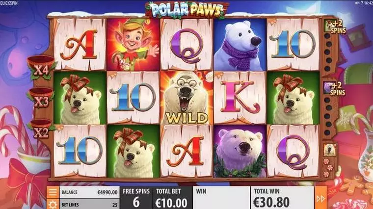  Main Screen Reels at Polar Paws 5 Reel Mobile Real Slot created by Quickspin
