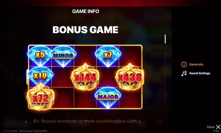  Casino Lobby at Power Crown Hold And Win 5 Reel Mobile Real Slot created by Playson