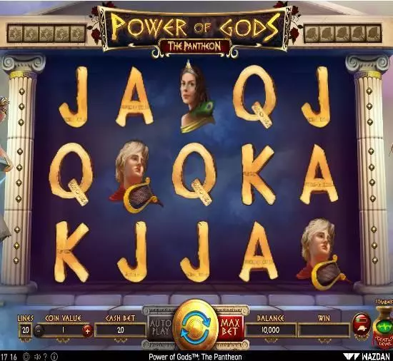  Main Screen Reels at Power of Gods: The Pantheon 5 Reel Mobile Real Slot created by Wazdan