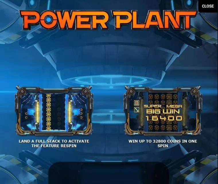  Info and Rules at Power Plant 5 Reel Mobile Real Slot created by Yggdrasil