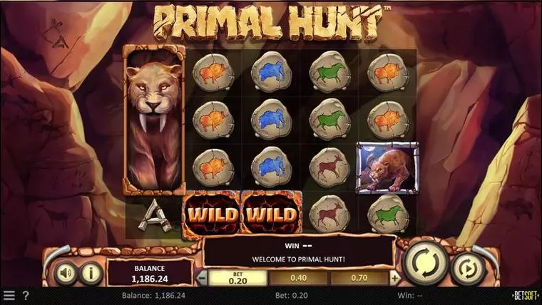  Main Screen Reels at Primal Hunt 5 Reel Mobile Real Slot created by BetSoft
