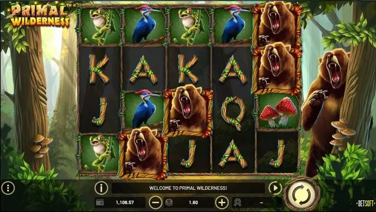  Main Screen Reels at Primal Wilderness  5 Reel Mobile Real Slot created by BetSoft