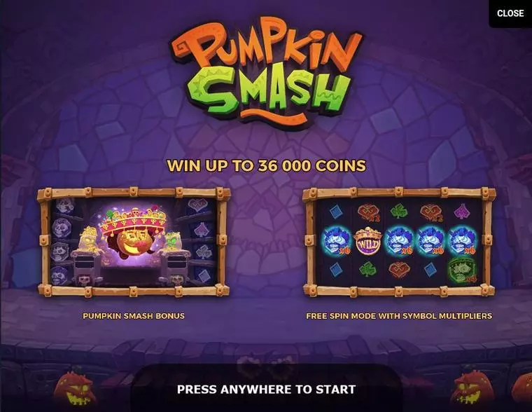  Info and Rules at Pumpkin Smash 5 Reel Mobile Real Slot created by Yggdrasil