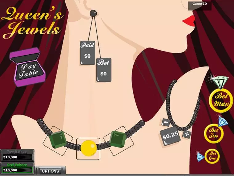 Main Screen Reels at Queen Jewels 3 Reel Mobile Real Slot created by DGS