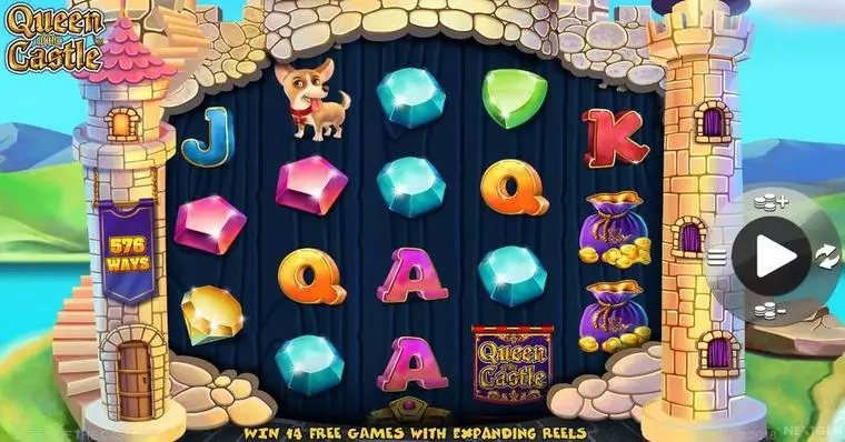  Main Screen Reels at Queen of Castle 5 Reel Mobile Real Slot created by NextGen Gaming
