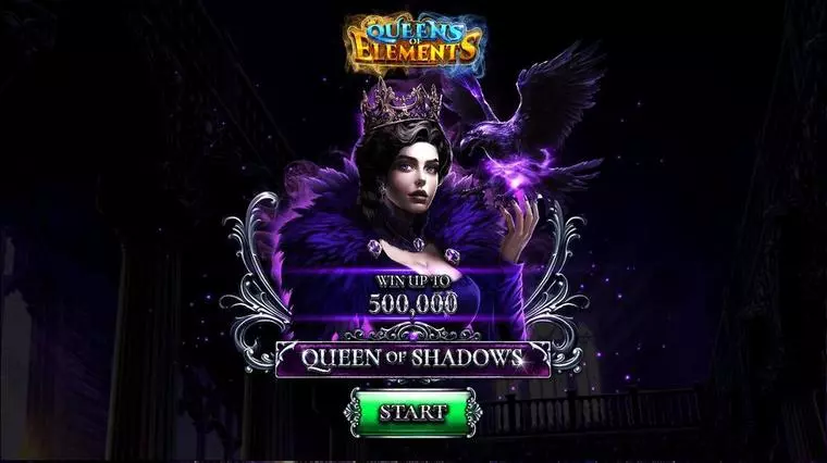  Introduction Screen at Queen Of Shadows 5 Reel Mobile Real Slot created by Spinomenal