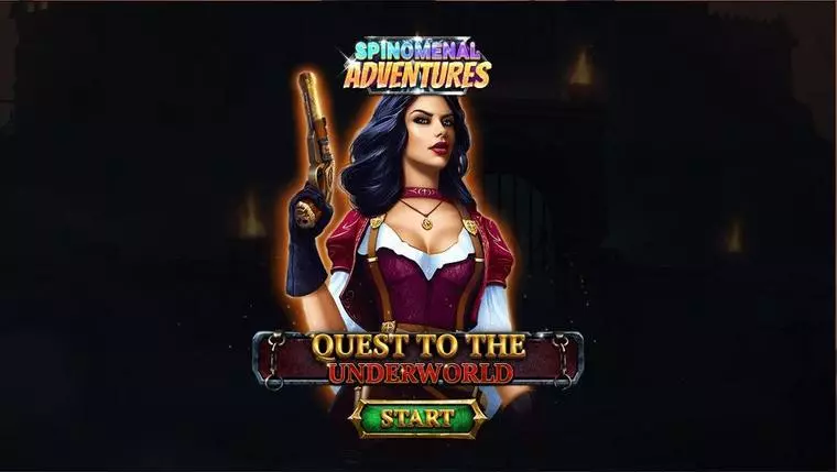  Introduction Screen at Quest To The Underworld 5 Reel Mobile Real Slot created by Spinomenal