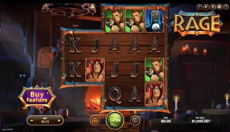  Main Screen Reels at RAGE 5 Reel Mobile Real Slot created by NetEnt