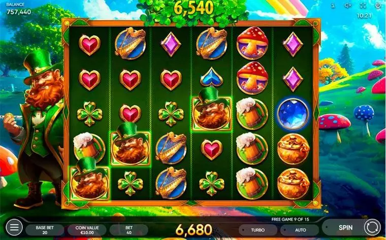  Main Screen Reels at Rainbow Ray 6 Reel Mobile Real Slot created by Endorphina