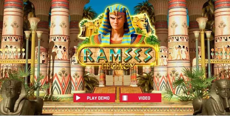  Introduction Screen at Ramses Legacy 6 Reel Mobile Real Slot created by Red Rake Gaming