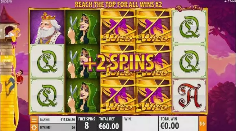  Bonus 1 at Rapunzel's Tower Makeover  5 Reel Mobile Real Slot created by Quickspin