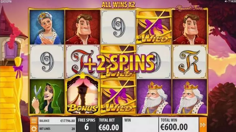  Bonus 2 at Rapunzel's Tower Makeover  5 Reel Mobile Real Slot created by Quickspin