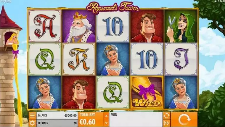 Main Screen Reels at Rapunzel's Tower Makeover  5 Reel Mobile Real Slot created by Quickspin