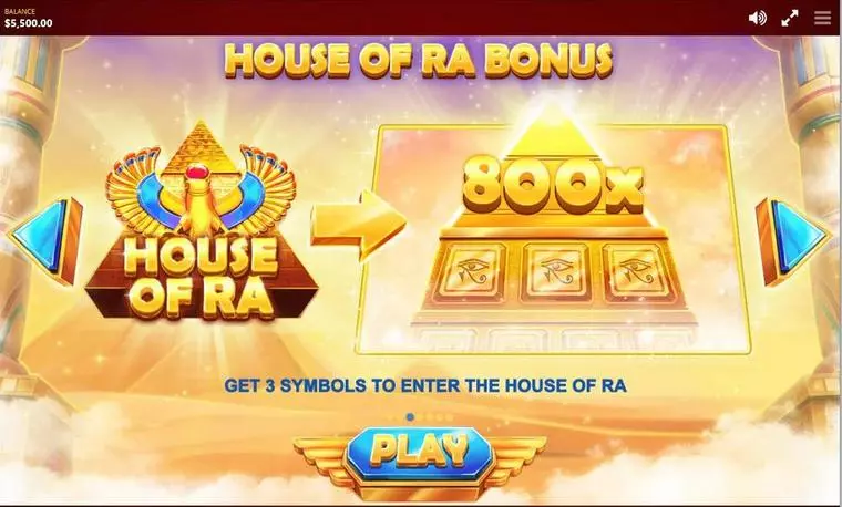  Info and Rules at RA's Legend 5 Reel Mobile Real Slot created by Red Tiger Gaming