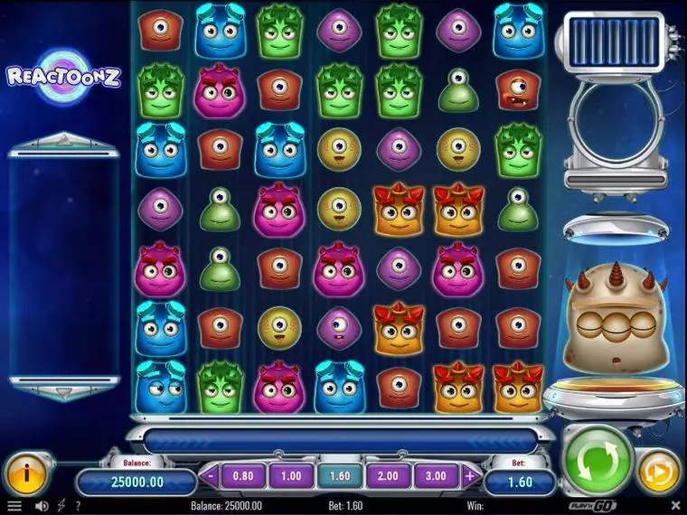  Main Screen Reels at Reactoonz 7 Reel Mobile Real Slot created by Play'n GO