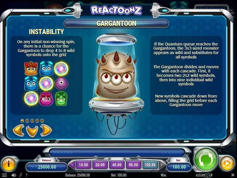  Bonus 1 at Reactoonz 7 Reel Mobile Real Slot created by Play'n GO