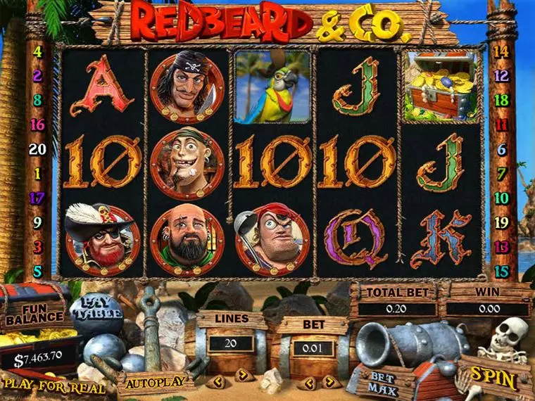  Main Screen Reels at Redbeard and Co 5 Reel Mobile Real Slot created by Topgame