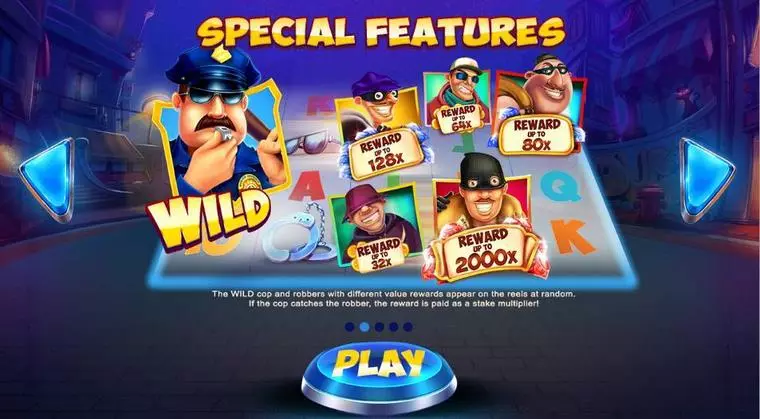  Paytable at Reel Heist 5 Reel Mobile Real Slot created by Red Tiger Gaming