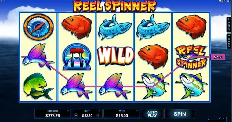  Main Screen Reels at Reel Spinner 5 Reel Mobile Real Slot created by Microgaming