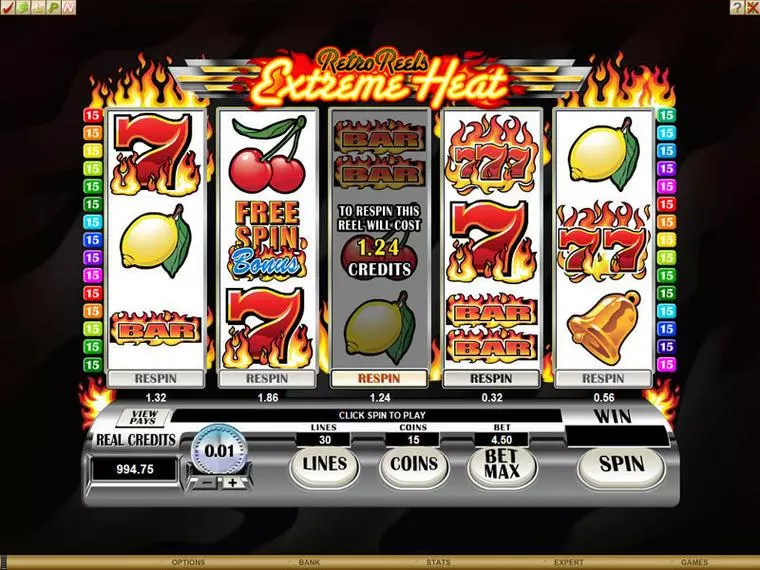  Bonus 1 at Retro Reels - Extreme Heat 5 Reel Mobile Real Slot created by Microgaming