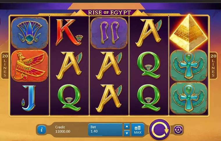  Main Screen Reels at Rise of Egypt 5 Reel Mobile Real Slot created by Playson