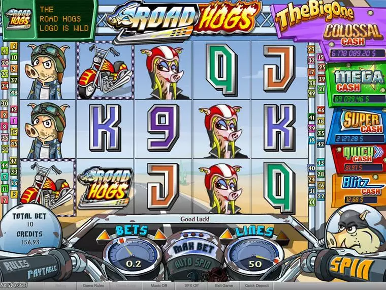  Main Screen Reels at Road Hogs 5 Reel Mobile Real Slot created by bwin.party