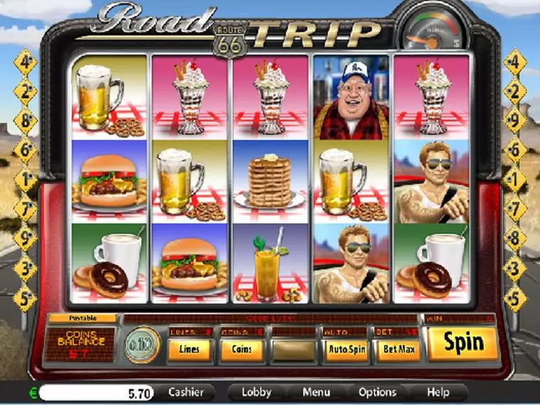 Main Screen Reels at Road Trip 5 Reel Mobile Real Slot created by Saucify