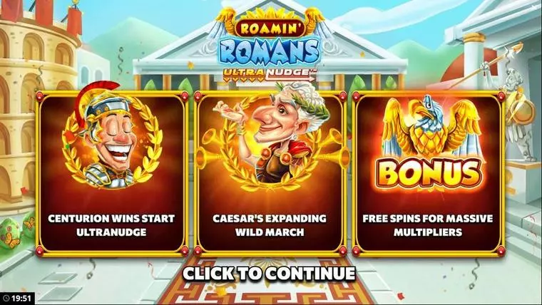  Info and Rules at Roamin Romans UltraNudge 5 Reel Mobile Real Slot created by Bang Bang Games