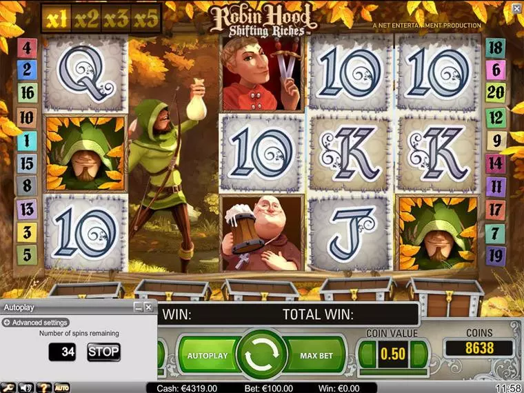  Bonus 2 at Robin Hood 5 Reel Mobile Real Slot created by NetEnt