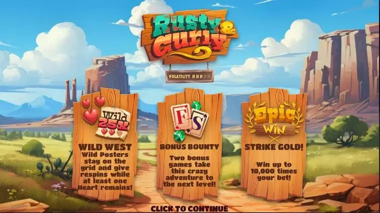  Info and Rules at Rusty and Curly 5 Reel Mobile Real Slot created by Hacksaw Gaming