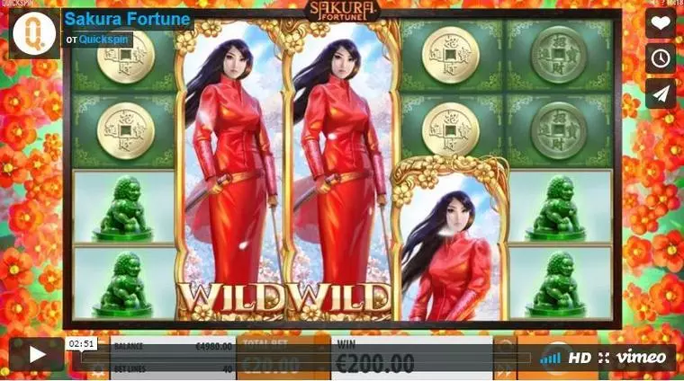  Main Screen Reels at Sakura Fortune 5 Reel Mobile Real Slot created by Quickspin