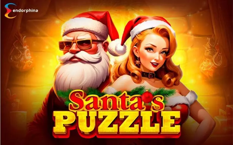  Introduction Screen at Santa's Puzzle 5 Reel Mobile Real Slot created by Endorphina