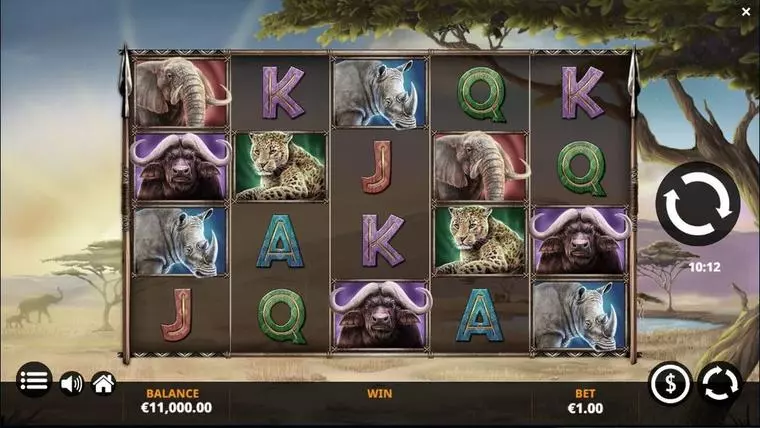  Main Screen Reels at Savanna Roar 5 Reel Mobile Real Slot created by Jelly Entertainment