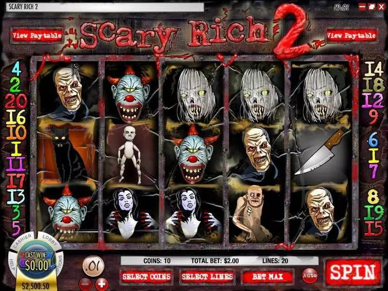  Main Screen Reels at Scary Rich 2 5 Reel Mobile Real Slot created by Rival