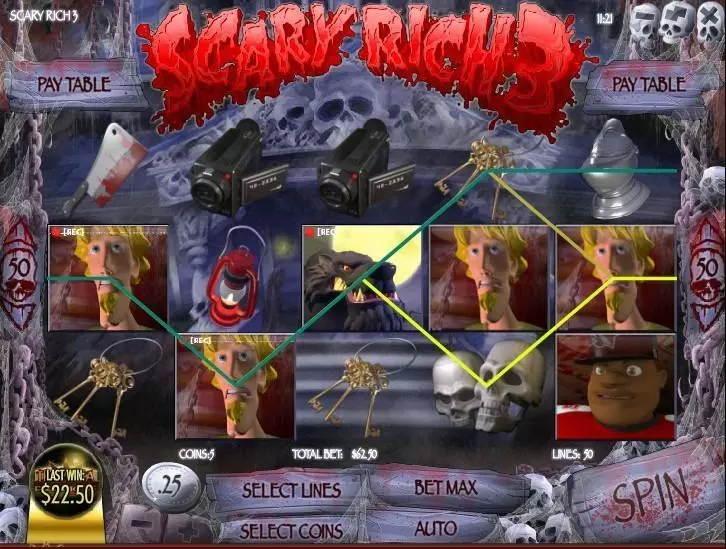  Main Screen Reels at Scary Rich 3 5 Reel Mobile Real Slot created by Rival
