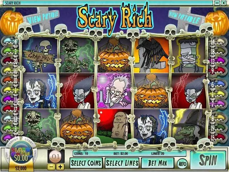  Main Screen Reels at Scary Rich 5 Reel Mobile Real Slot created by Rival